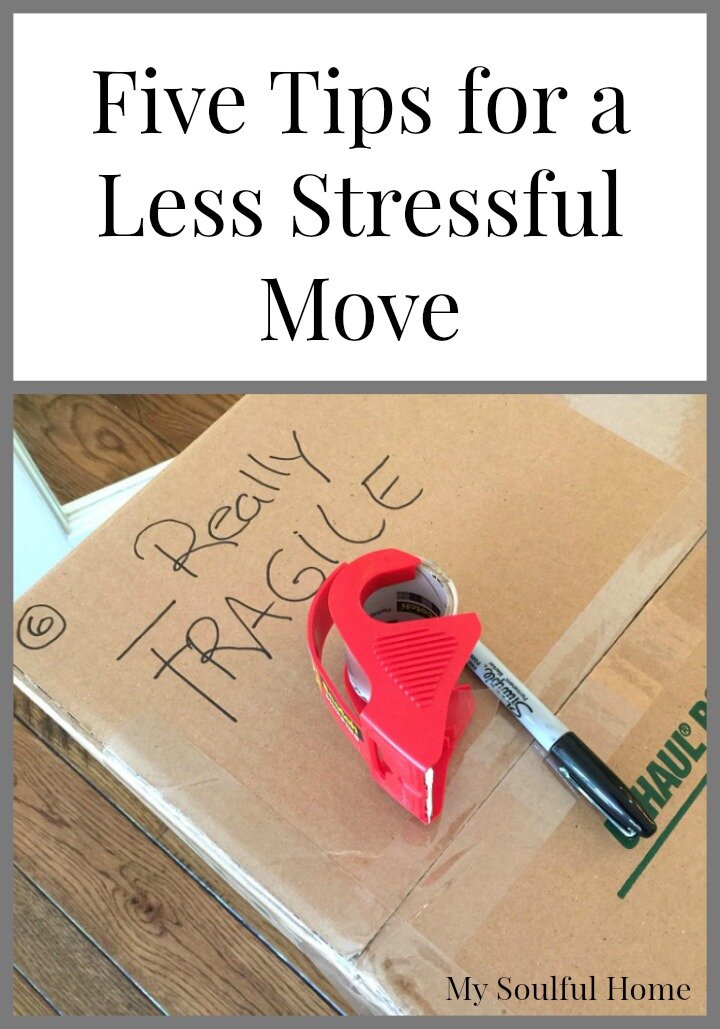 Five Tips for a Less Stressful Move http://mysoulfulhome.com