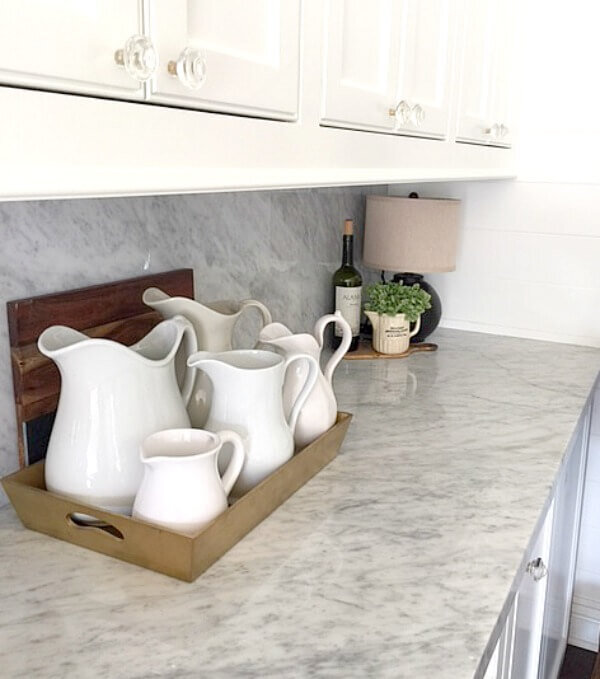 Marble kitchen counter http://mysoulfulhome.com