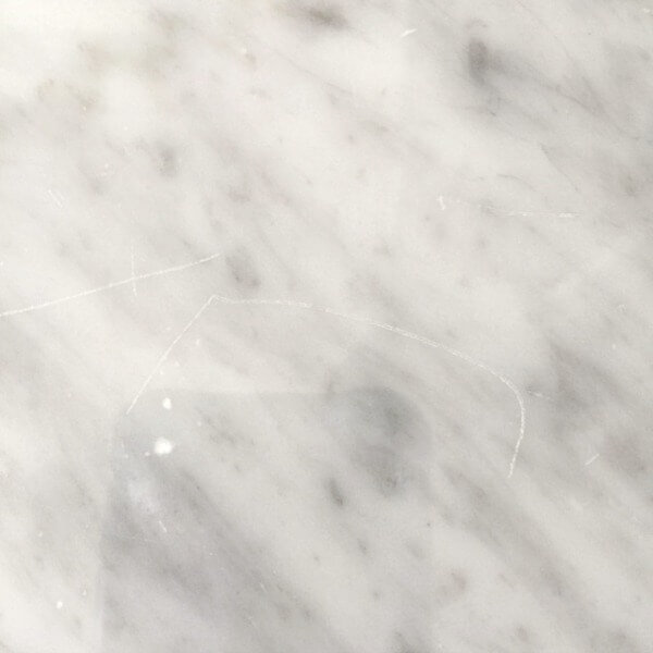 Carrera marble etching scratch http://mysoulfulhome.com