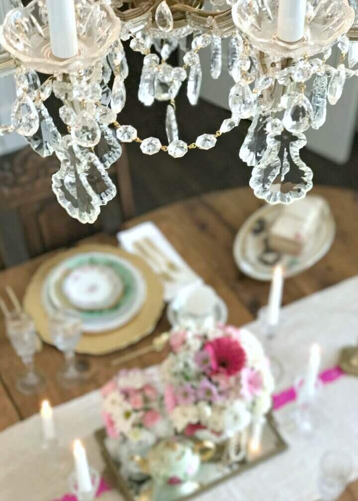 Crystal chandelier http://mysoulfulhome.com