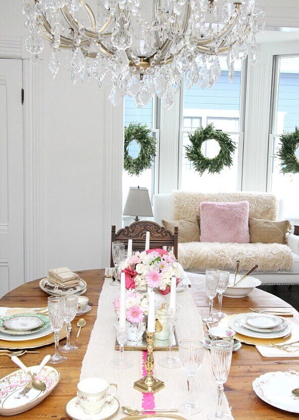 Dining room pink http://mysoulfulhome.com