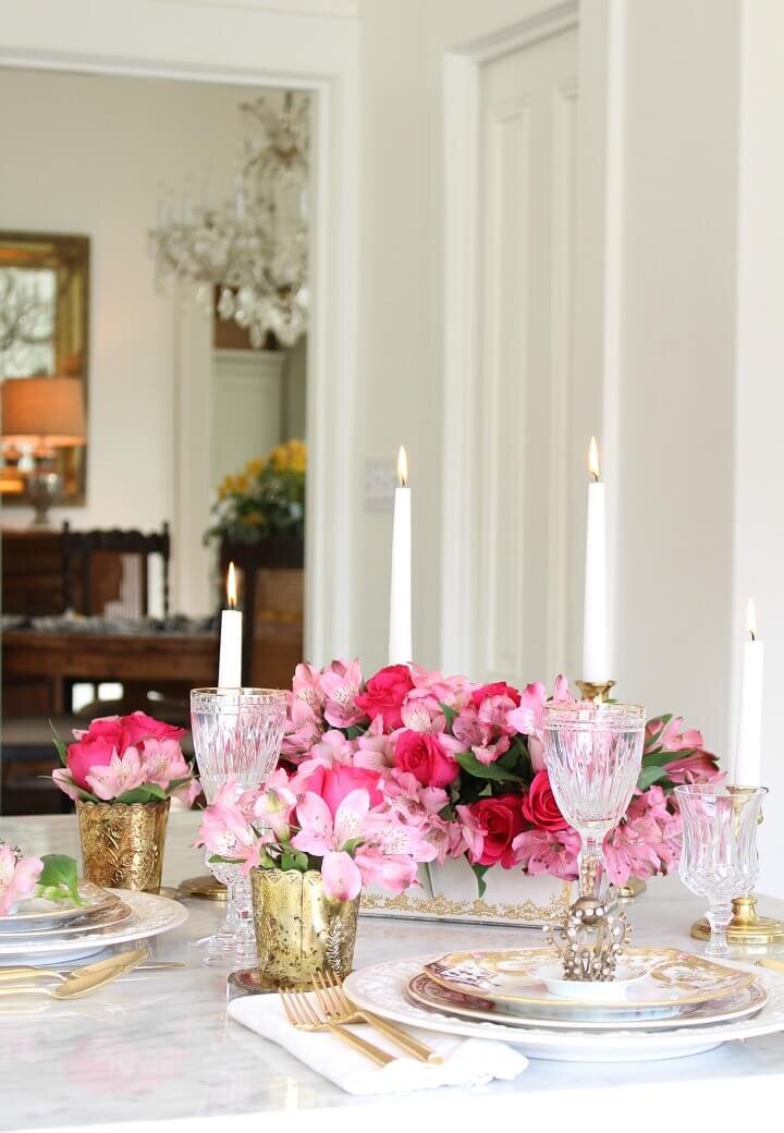 Valentine tablescape http://mysoulfulhome.com
