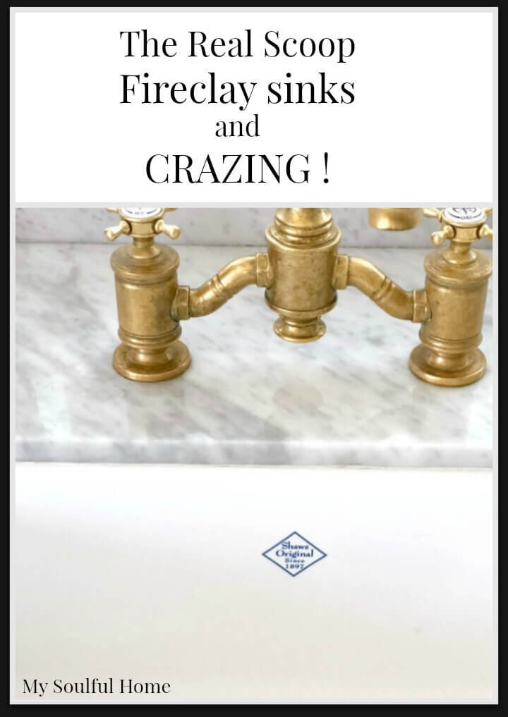 Fireclay sink crazing text http://mysoulfulhome.com