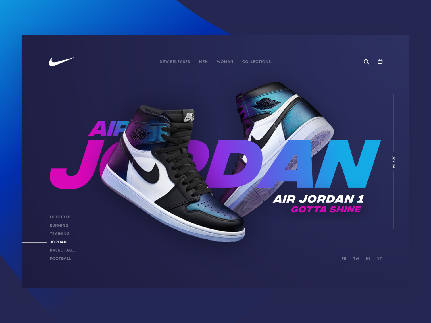 Penélope historia autor Nike Air Jordan 1 - Landing Page Concept — EKKO