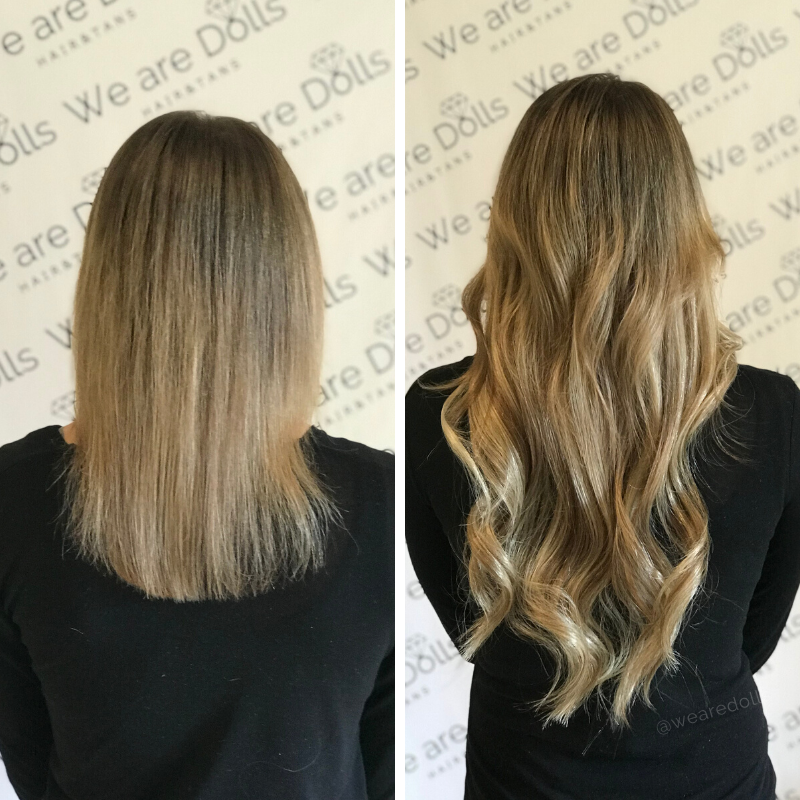 hair extensions Before and after — We are Dolls Hair Extensions