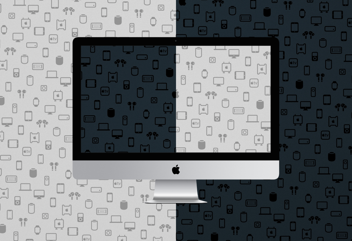 Download Black And White Lv Monogram Desktop Wallpaper