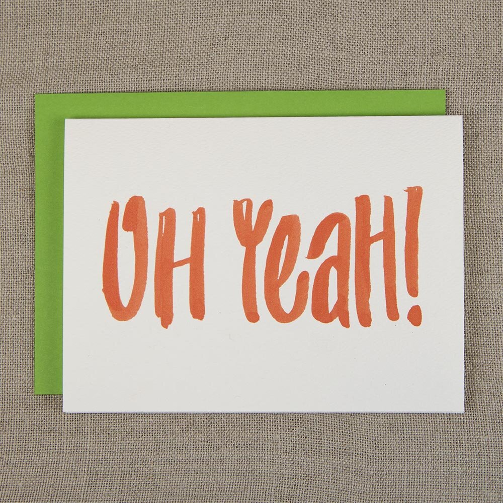 bright, colorful hand lettered cards | oh yeah! card design