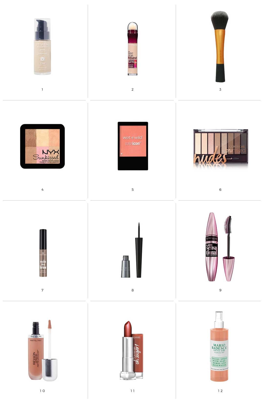 favorites list drugstore makeup