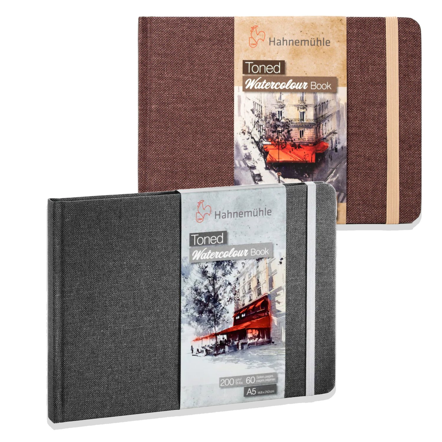 Hahnemuhle Toned Grey Watercolor Paper Book, 30 Sheets, Square, 5.5 x 5.5