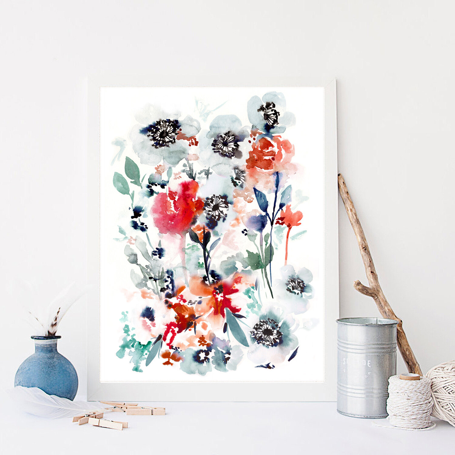 Sara Berrenson Watercolor Floral 2019 Wall Calendar 16 Months 11 X 22