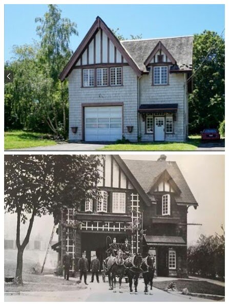 Fire House #33 in 2016 and circa 1916.