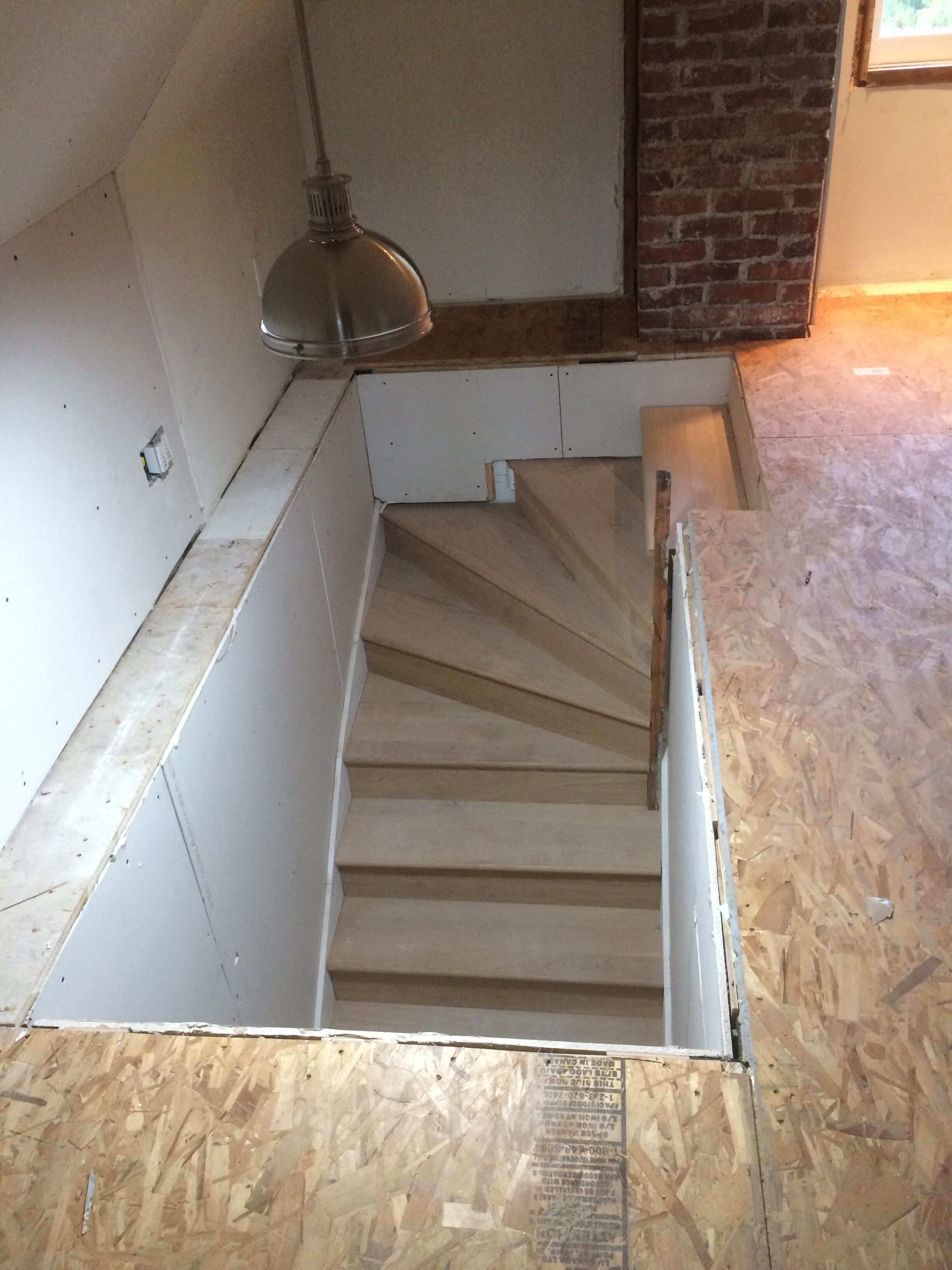 The completed stairs.