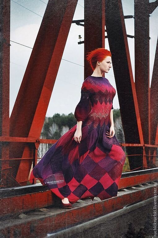 Hand-knit dress