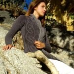 Hand-knit cable cardigan