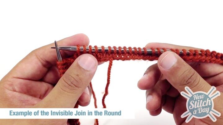 how to knit an invisible join in the round
