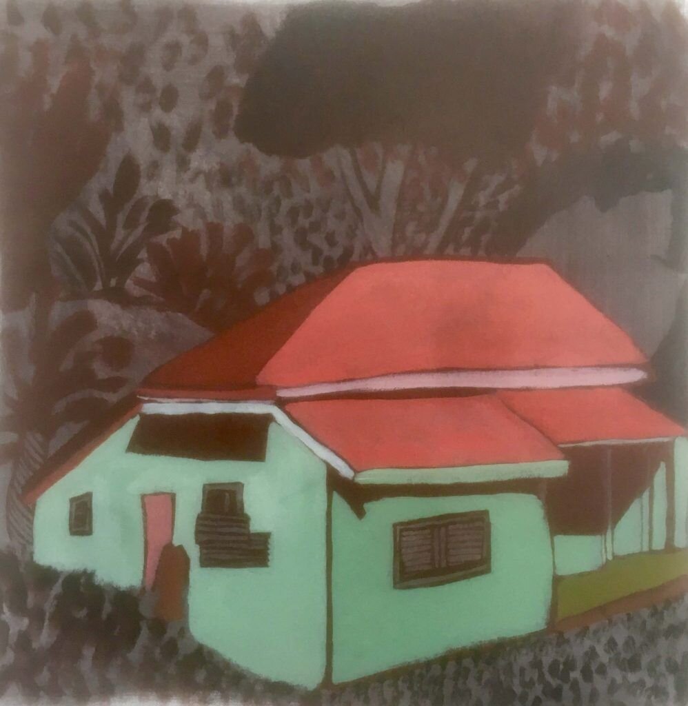 Green House 30 x 30cm Arylic on linen