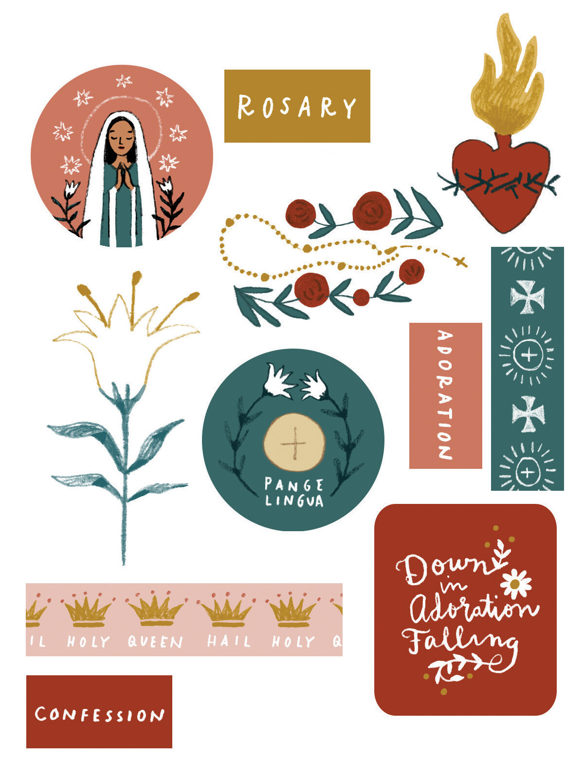 Catholic Planner Stickers - Instant Download, PDF Printable — Petronille  Press