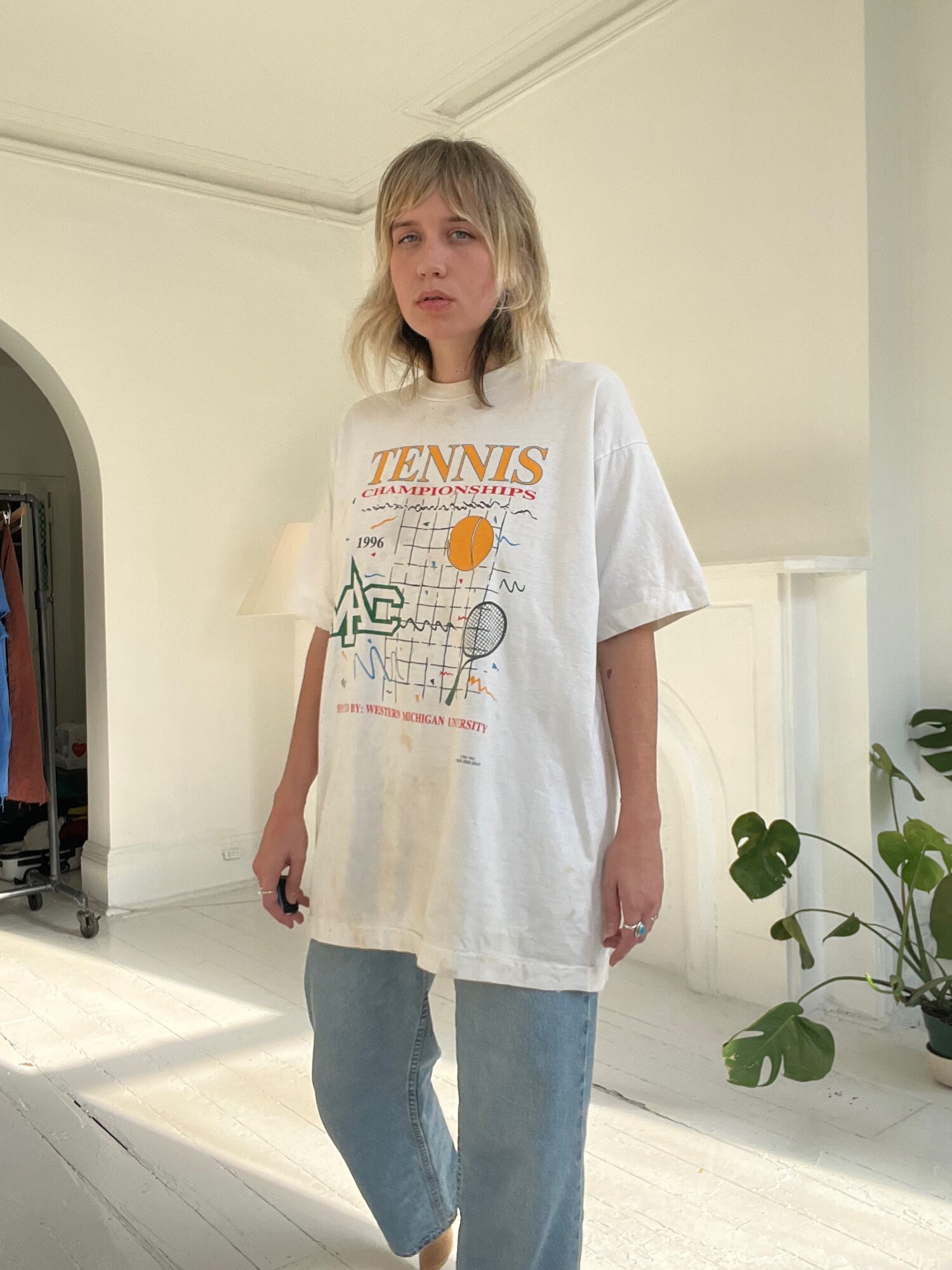 1990's Vintage Single Stitch Tennis T-Shirt (XL) — Shop Tessbee