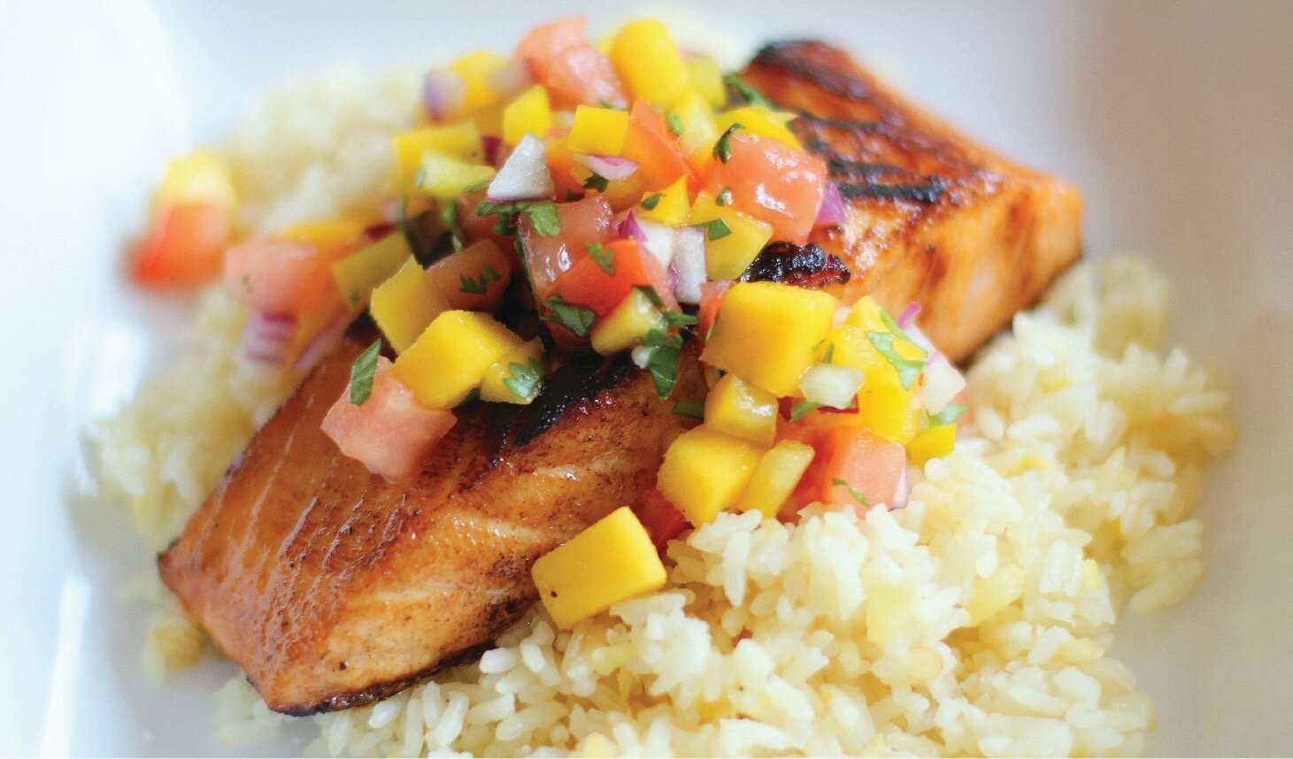 Cook: Seared Salmon &amp; Mango Salsa with Rice Pilaf — Spicy Vines