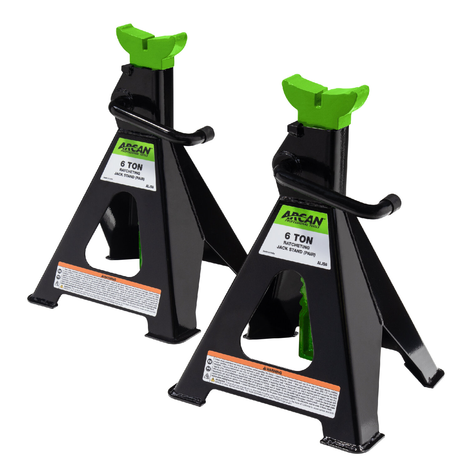 6 Ton Steel Jack Stands — Arcan Professional Tools