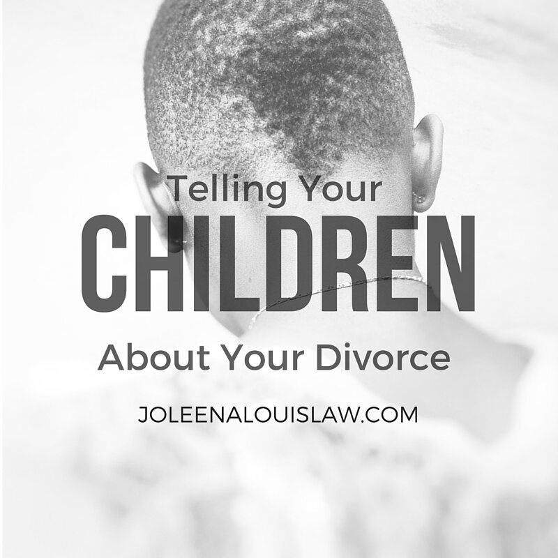 Telling Your Children About Your Divorce