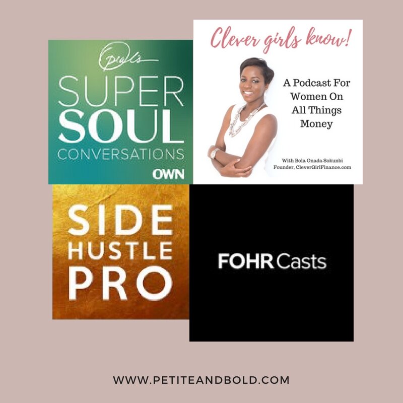 the podcasts i love listening to, podcasts about entrepreneurship, best podcasts to listen to, super soul conversations podcast, side hustle pro podcast, the clever girls finance
