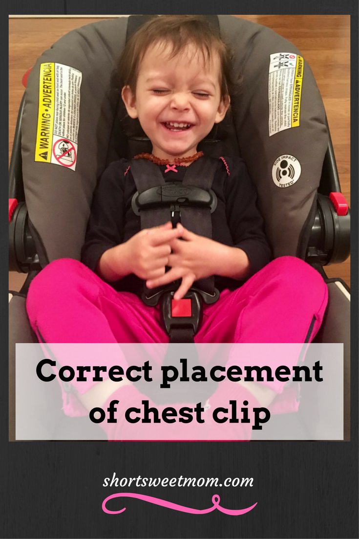 Did you know this is a car seat safety hazard? Visit shortsweetmom.com to learn more about car seat safety. Tjis information could save a child's life. 