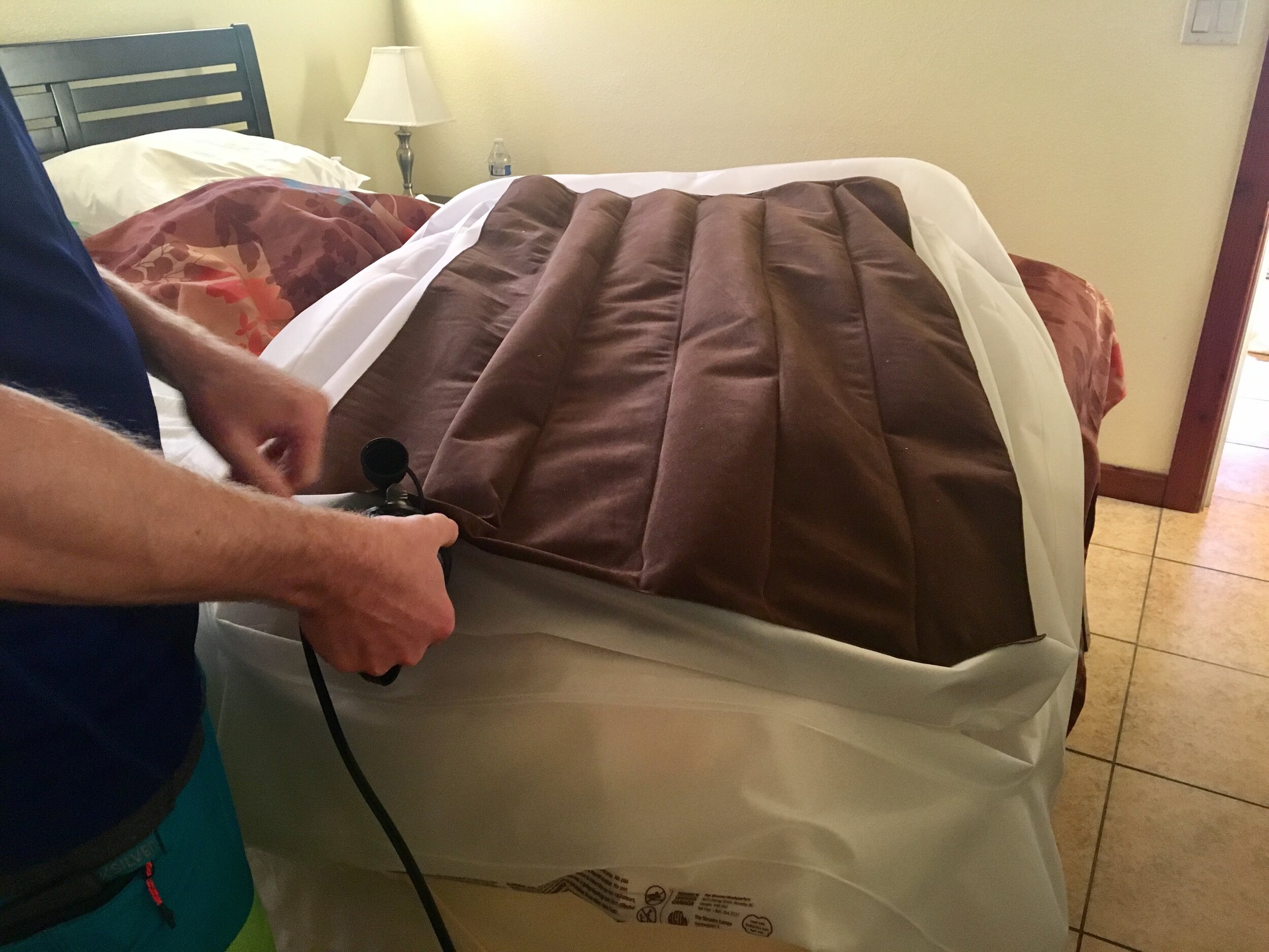 The Shrunks Toddler Travel Bed is perfect for Families on the go. Visit shortsweetmom.com to find out why this mattress will be with us on all of our travels. 