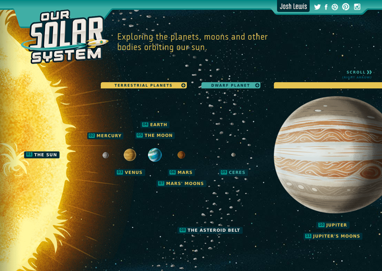 solar system web