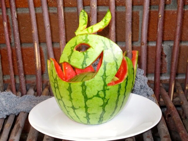 1st try at carving a watermelon