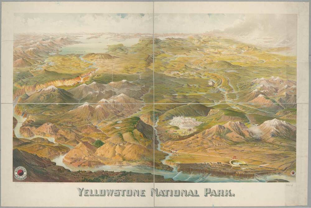 Yellowstone National Park Map - 1904