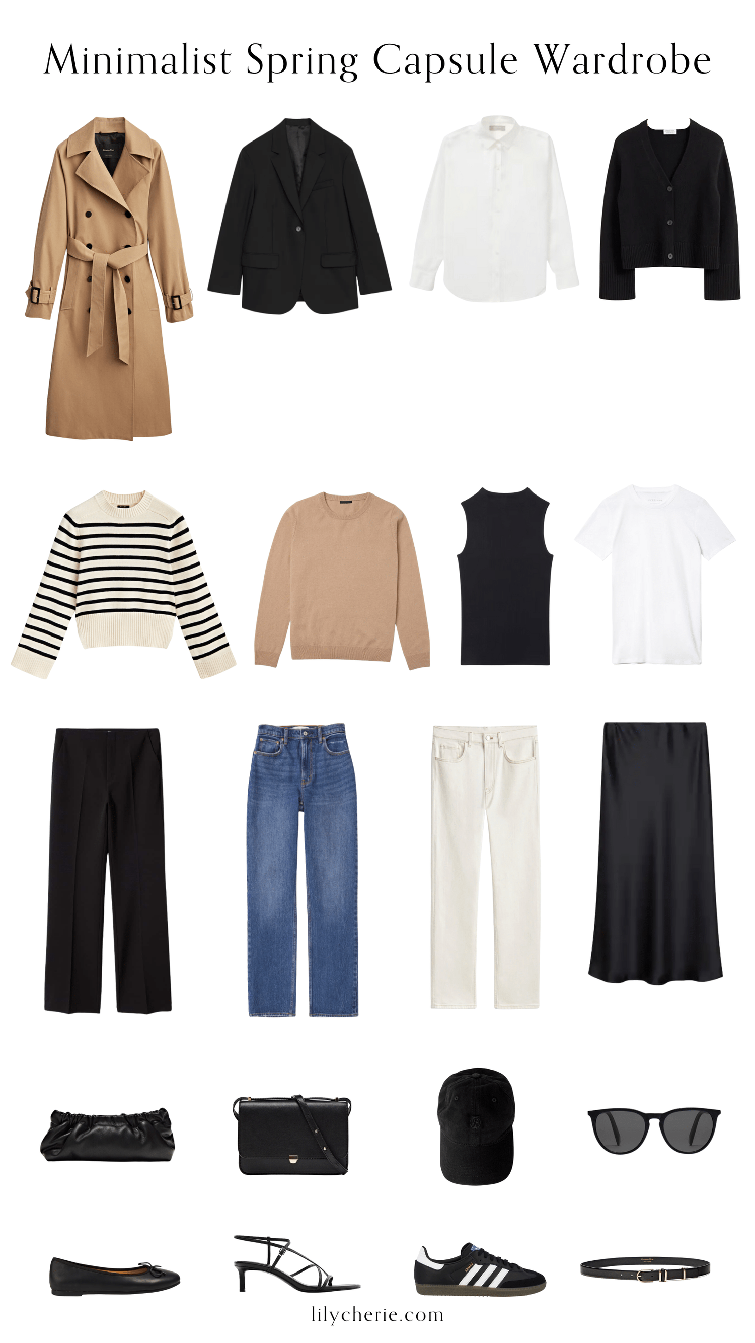 Spring Capsule Wardrobe for Midsize Women with Links