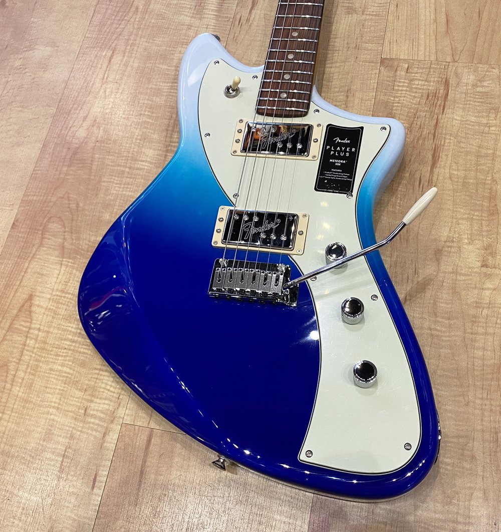 Fender Player Plus Meteora HH Electric Guitar Belair Blue — Andy Babiuk's  Fab Gear