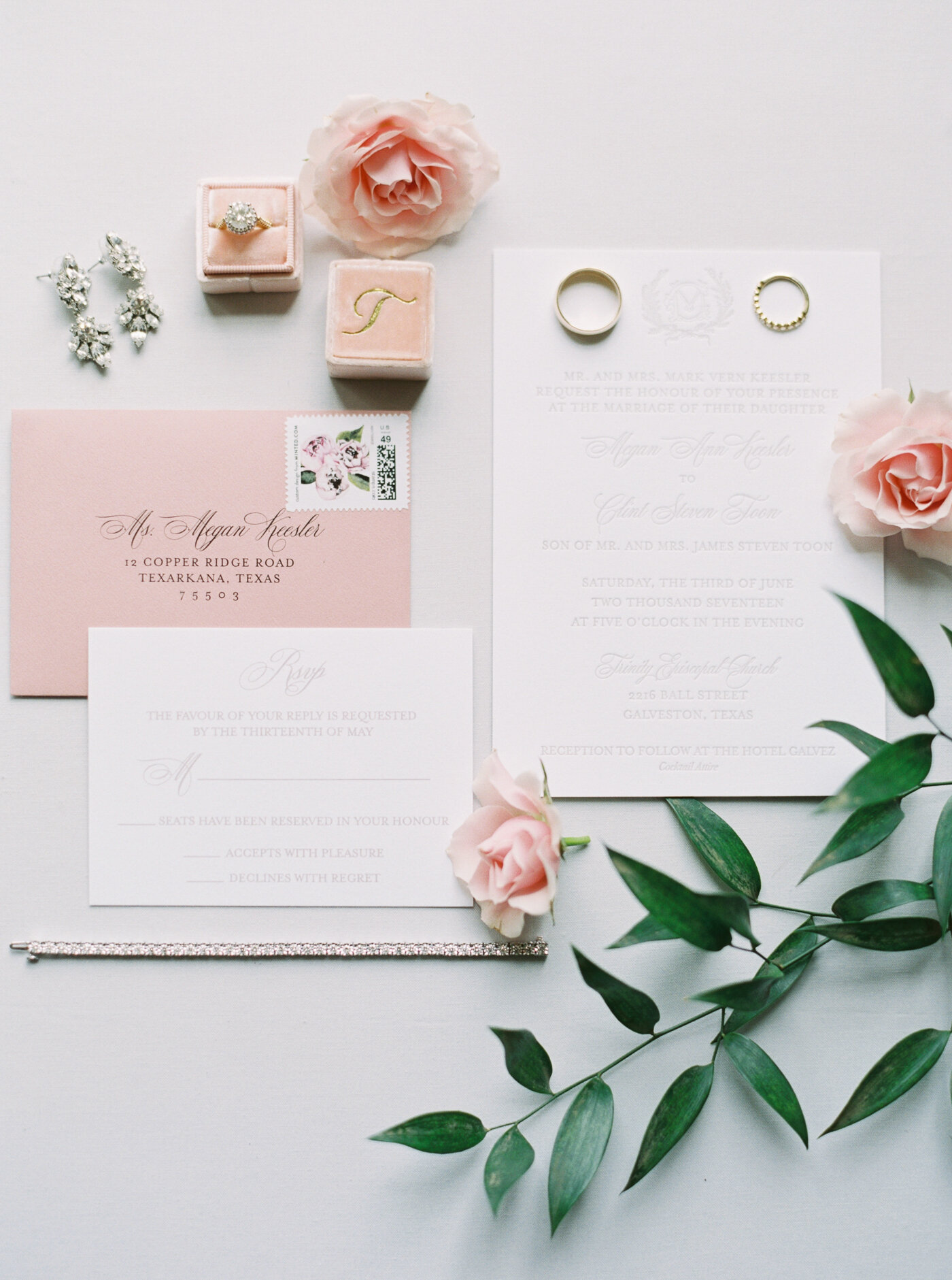 Wedding Invitation Styling, Courtney Leigh Photography, Film Photographer in Houston, TX 