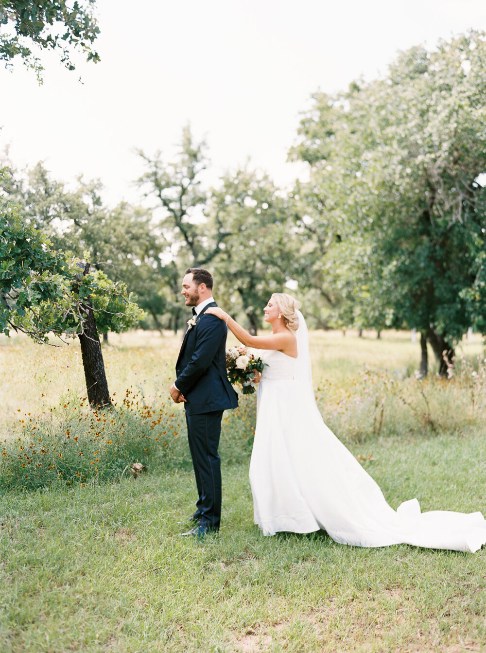 Bride and Groom's First Look by Courtney Leigh Photography