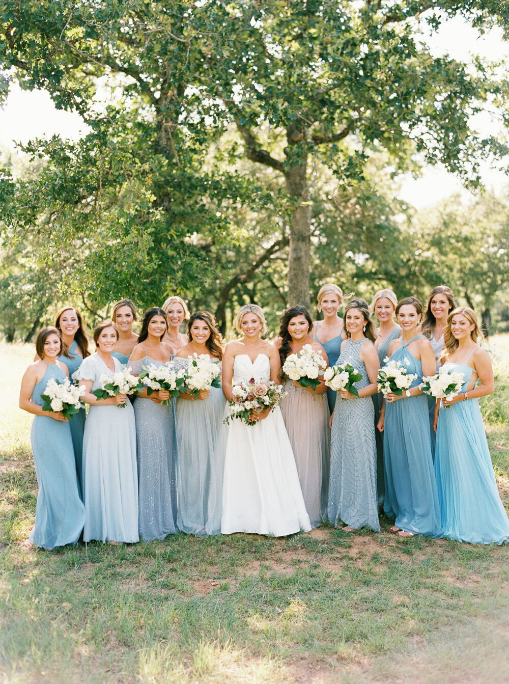 Dusty Blue Bridesmaid Dresses, Fredericksburg Wedding by Courtney Leigh Photography