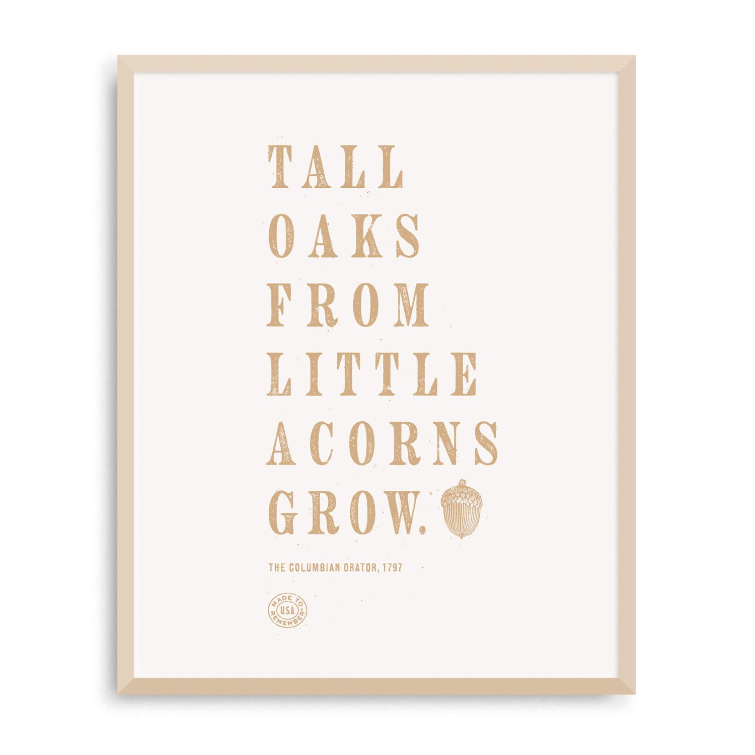 tall oaks from little acorns full proverb