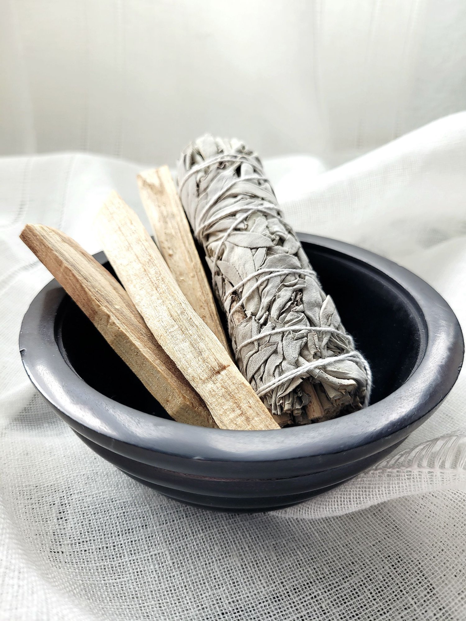 Ethically Sourced and Sustainable White Sage Palo Santo Smudge Set — MOJAVE  MOON APOTHECARY