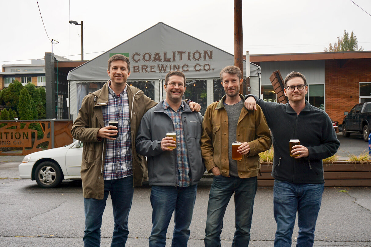 Gorges Beer Co. owners at Coalition Brewing