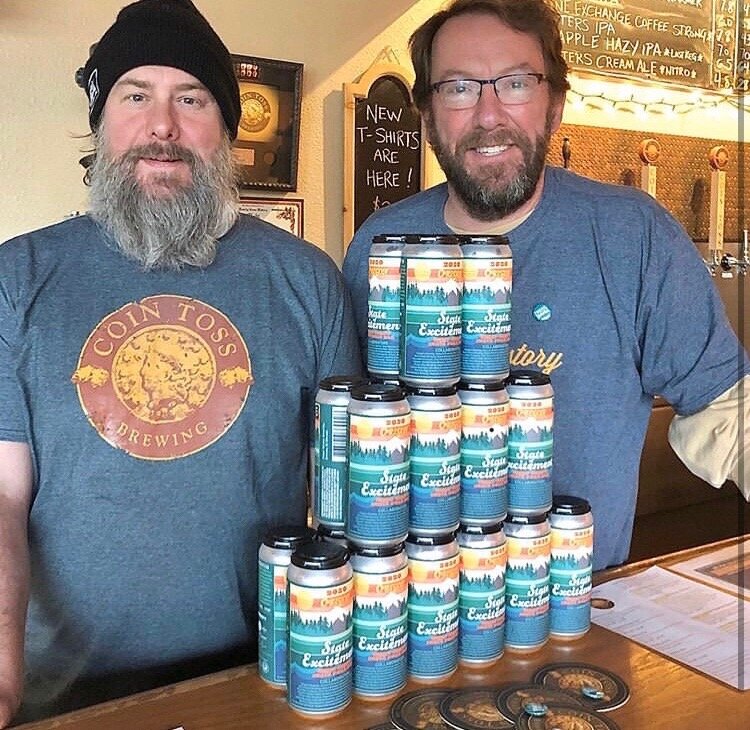 Chip Conlon and Tim Hohl at Coin Toss Brewing