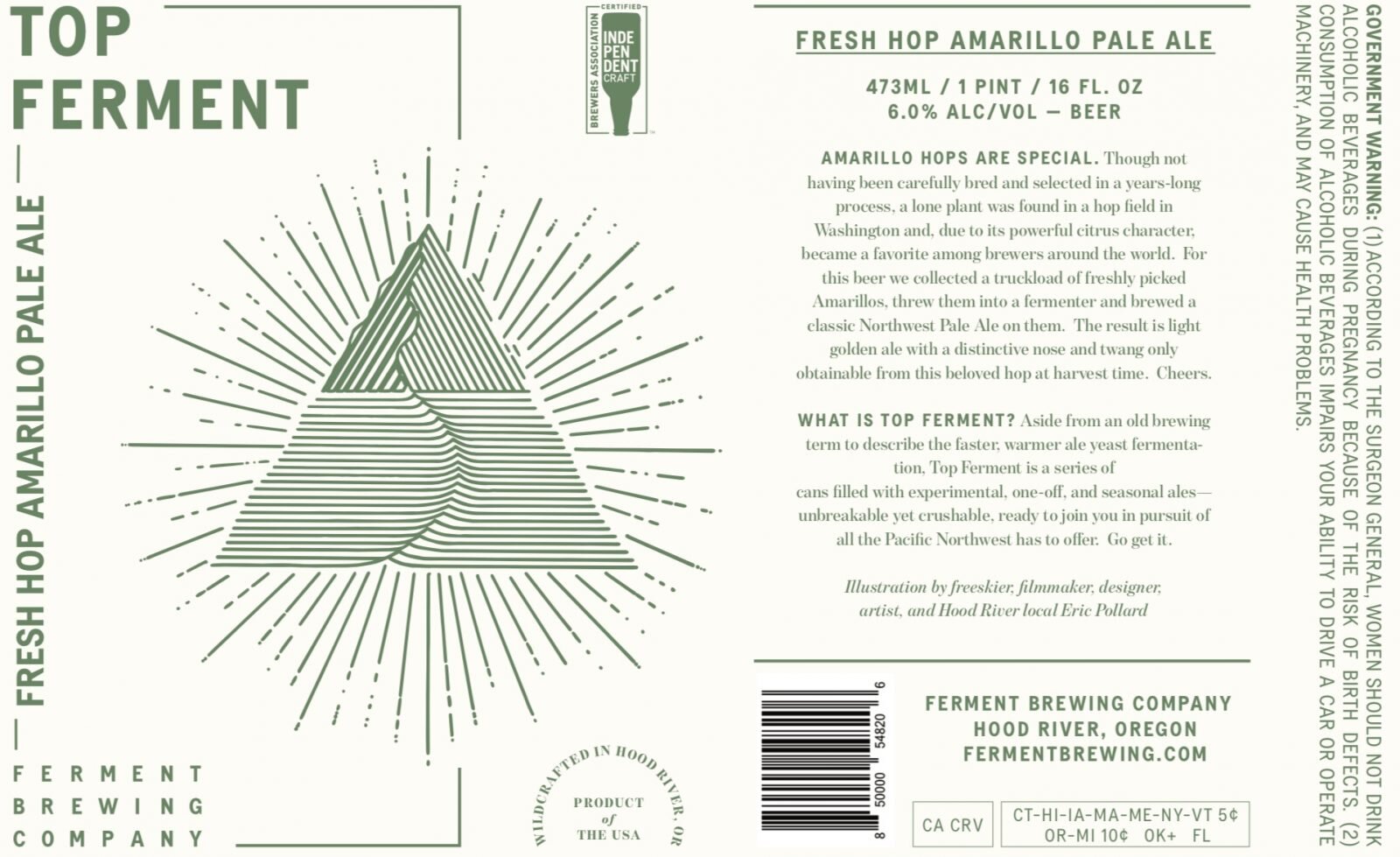 Ferment Brewing Fresh Hop Amarillo Pale Ale label