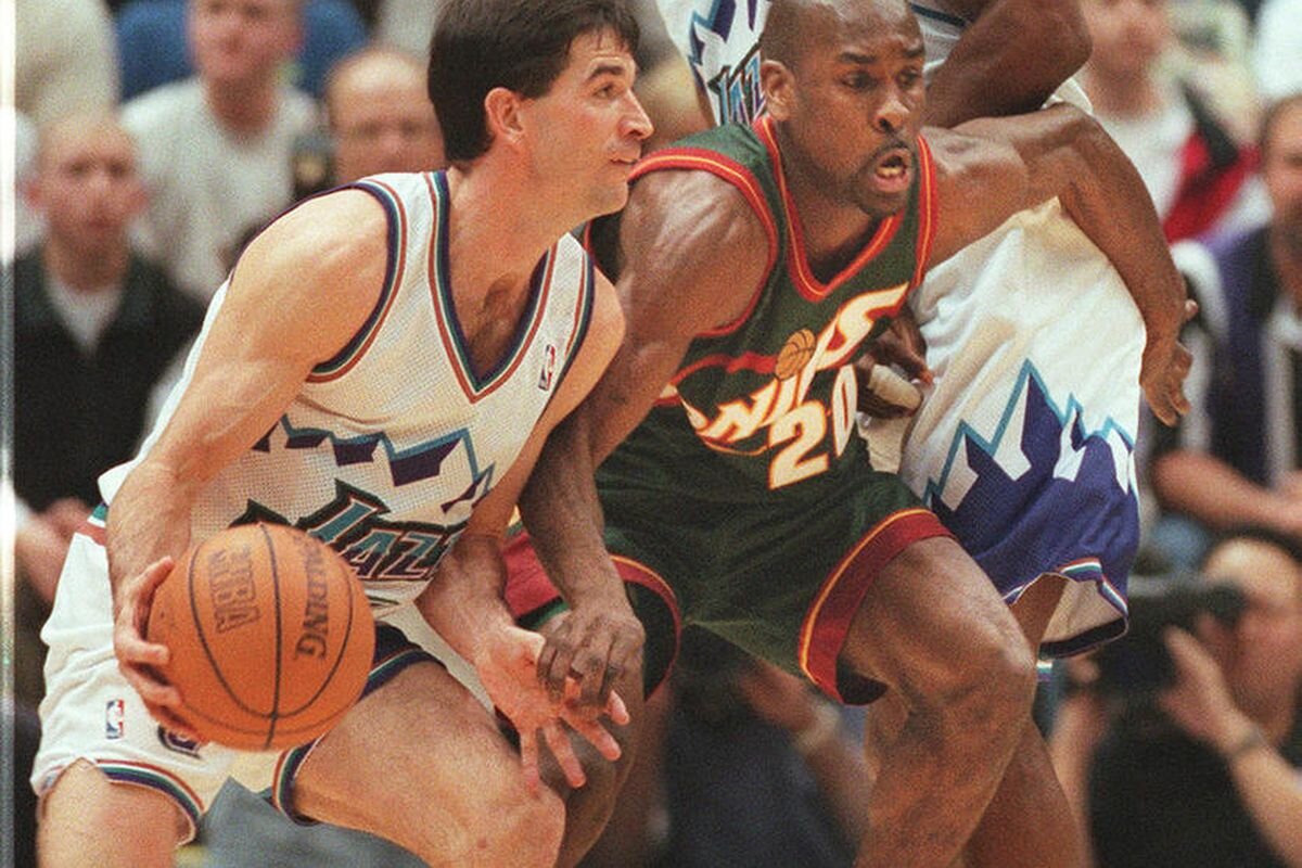 1999-2000 John Stockton and Karl Malone Game Worn Utah Jazz