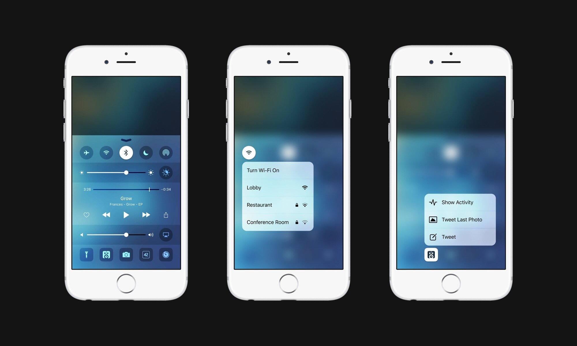 Control Center Personalizable en nuevo concepto de iOS 10