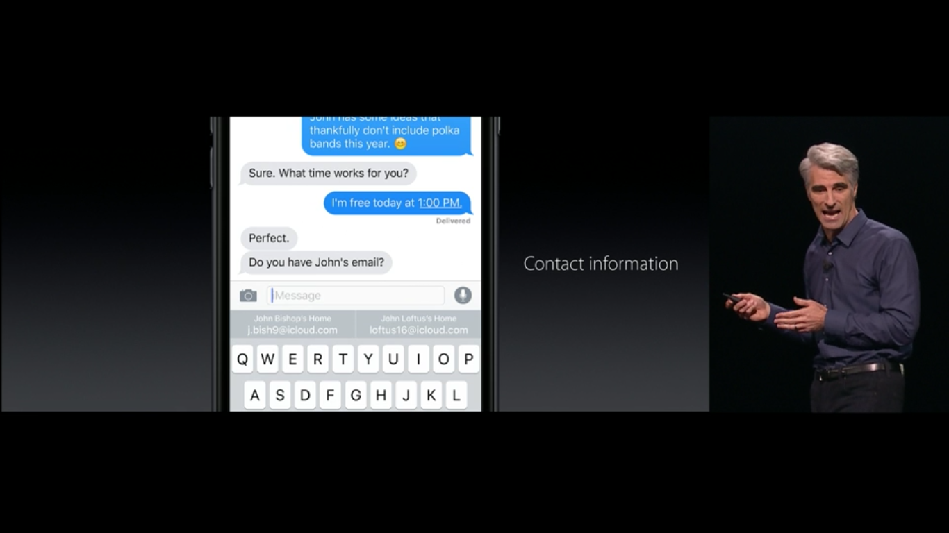 iOS 10 mensajes inteligentes