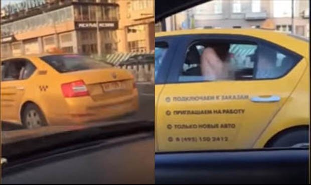 Sexo en directo en un taxi ruso (video)