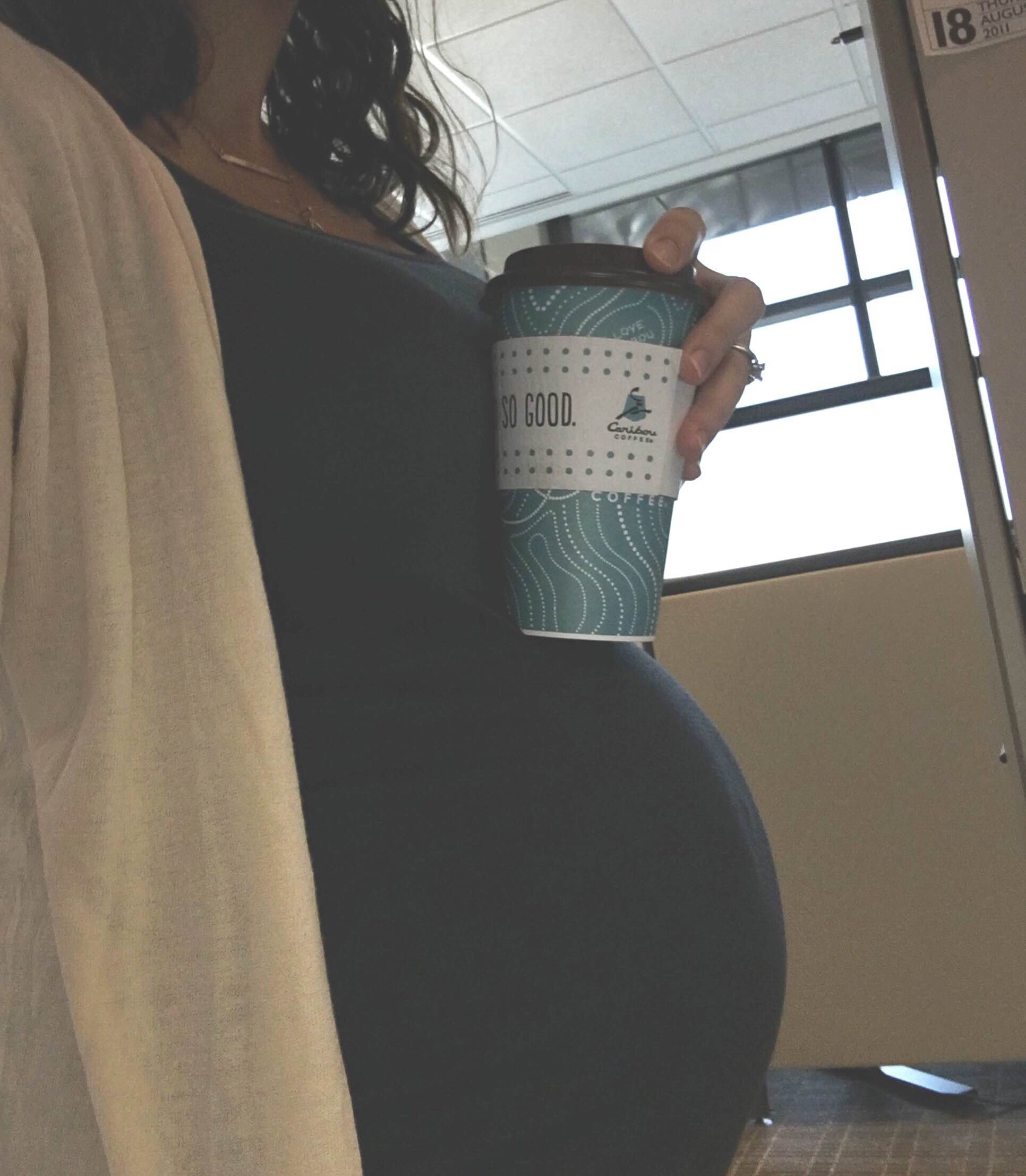 pregnant coffee belly