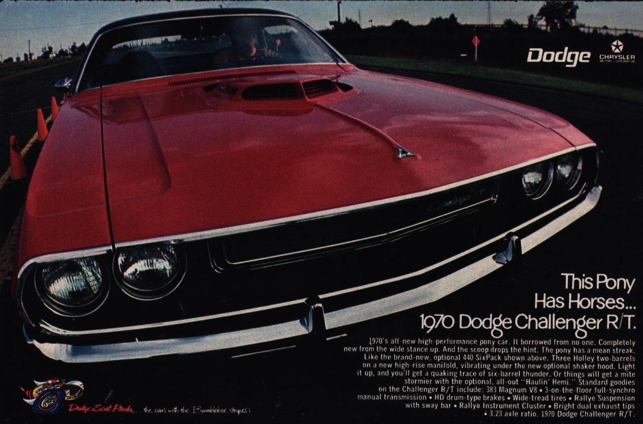 Photo Gallery: Vintage Dodge Challenger ads
