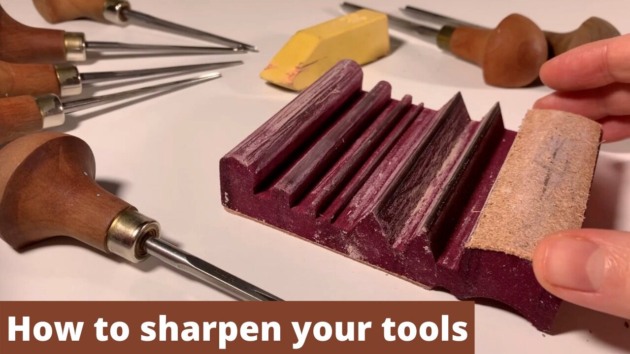 Sharpening carving tools for printmaking — Heather Goldie Gallery