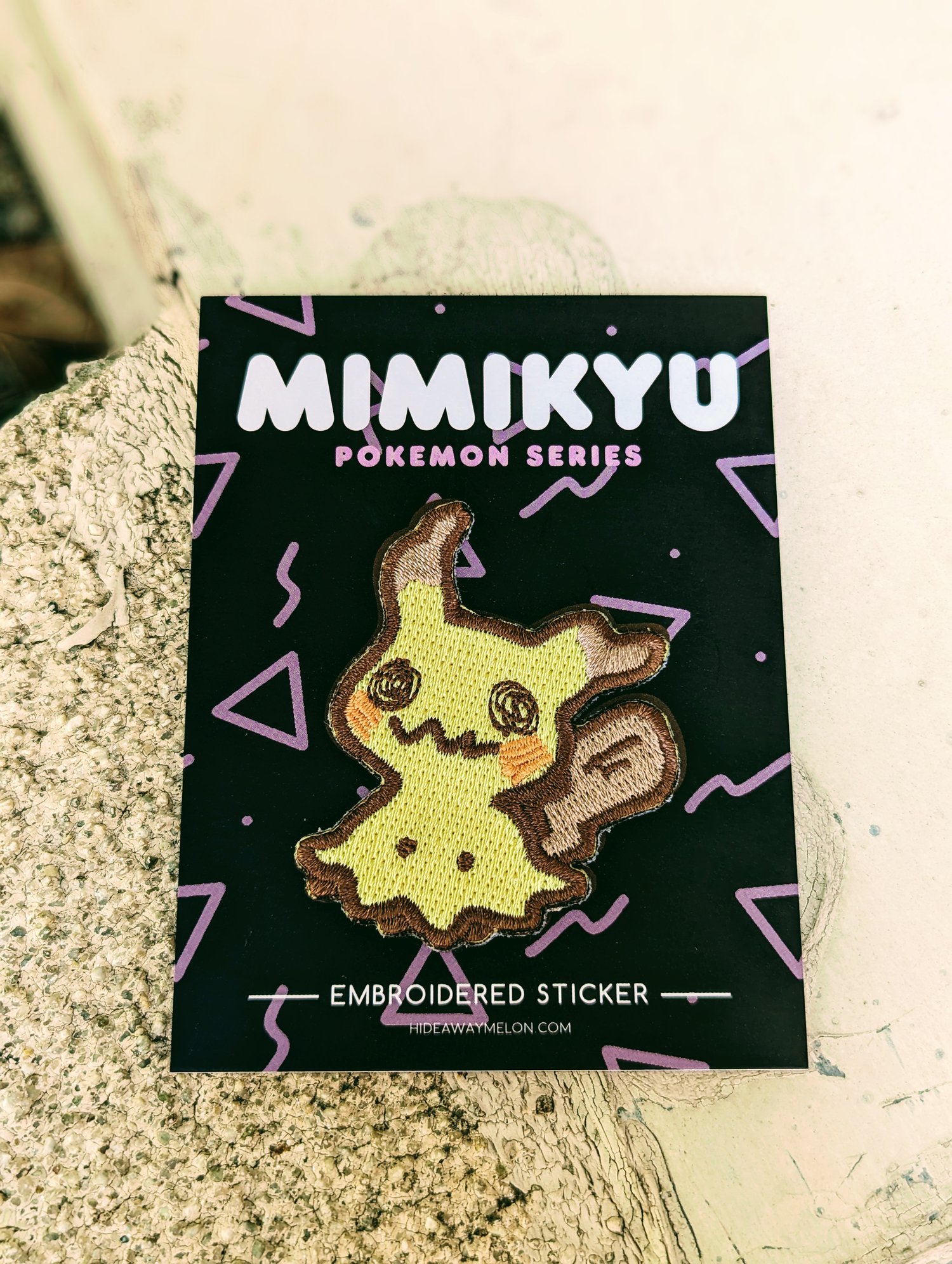 Mimikyu Iron on Patch Shiny Metallic Embroidered. Pokemon 