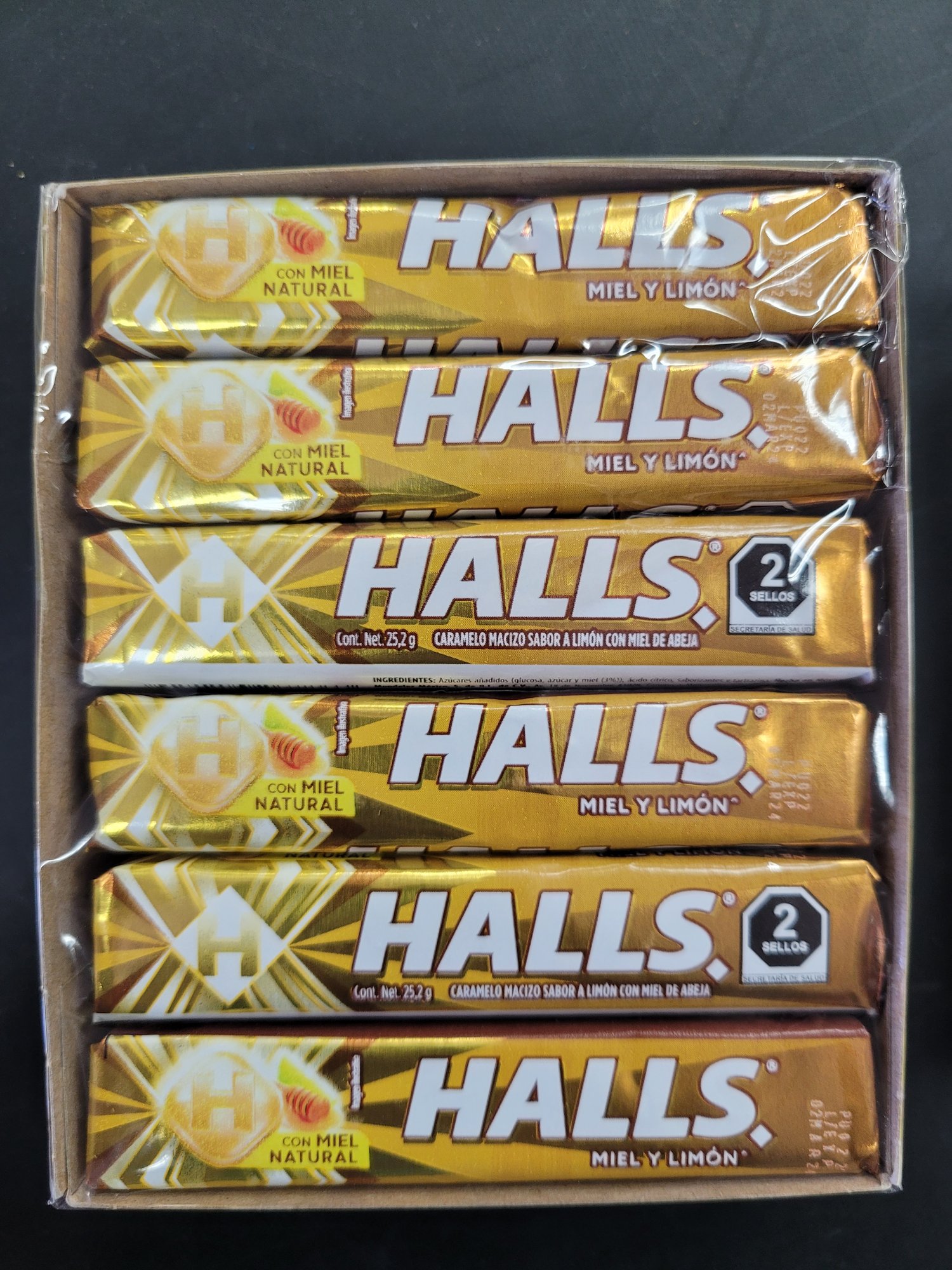 Halls Miel Limón - Caramelos Refrescantes (caja Con 12 Un)